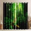 3D занавеска с принтом леса на заказ, зеленая лужайка, природа, сцена, оконные шторы для спальни, гостиной, тонкая занавеска, украшение