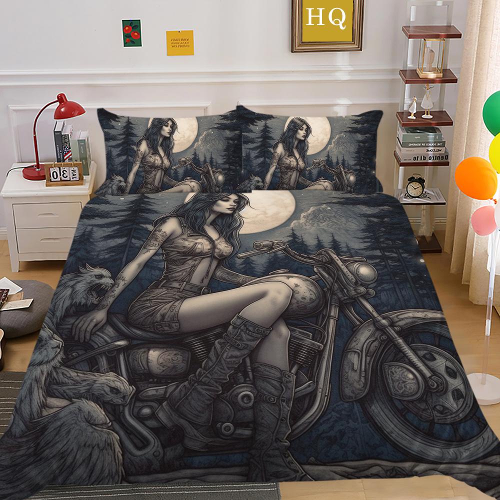 3D Красота Череп Печати Постельная Одежда Твин Размер Полиэстер Покрывала Подростковый Дизайн Модный Домашний Текстиль