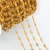 2M Stainless Steel Embossed Radial Grain Link Chain Metal Beads Steel Color Chains Jewelry Making DIY Bracelet Necklace Material