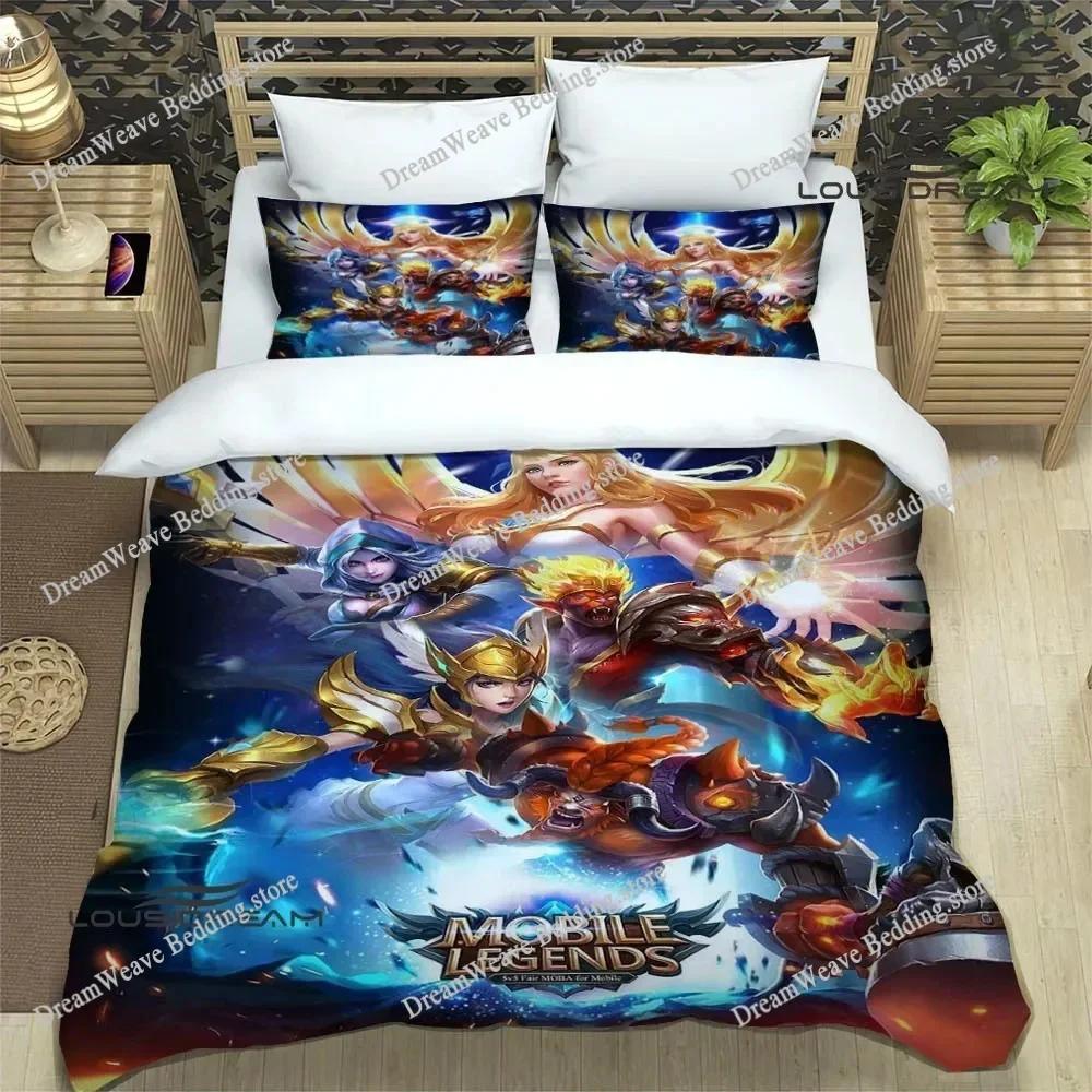 Наборы постельного белья Mobile Legends Bang Bang Изысканный набор постельных принадлежностей Пододеяльник Комплект одеяла Постельное белье Роскошный подарок на день рождения9