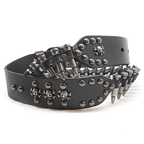 CaseEden Патронташ, Искусственная кожа, Панк-рок, Металл, Западный стиль, Мужской размер (Чёрные пули)