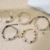 Shell Bracelet Hand Woven Bracelet For Women Summer Beach Adjustable Wax Rope Chain Bracelet Jewelry Accessories Gift