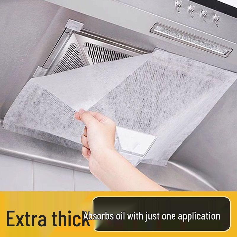 Universal Oilproof Range Hood Filter Screen with High-Temperature Resistant Sticker for Kitchen Stove