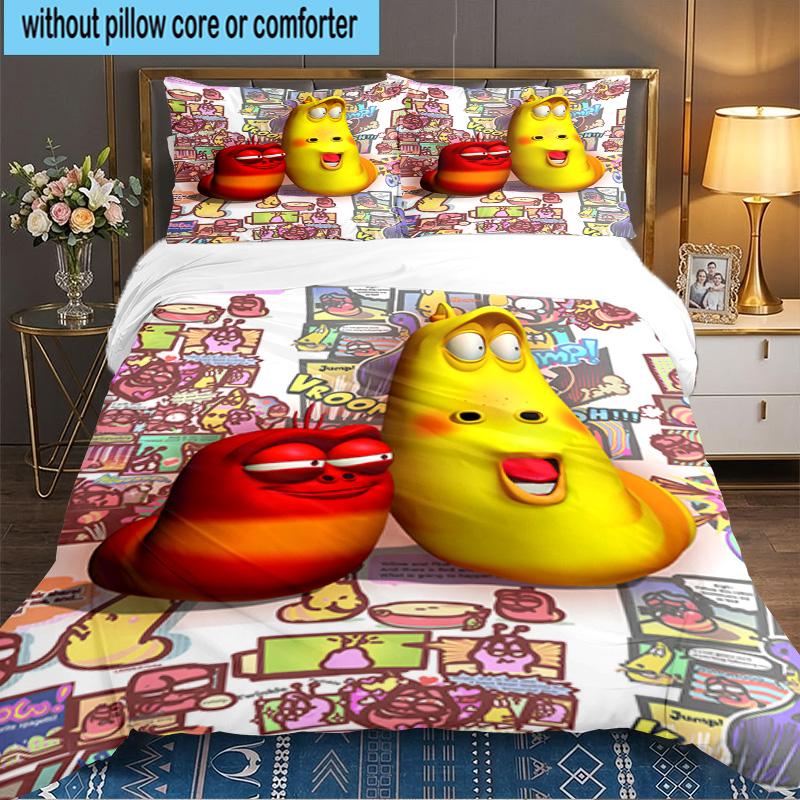 3PCS Larva Bedding Set,Including 1pc Duvet Cover And 2pcs Pillowcases Perfect for Bedroom, Dormitory, Large size Fan Christmas gift