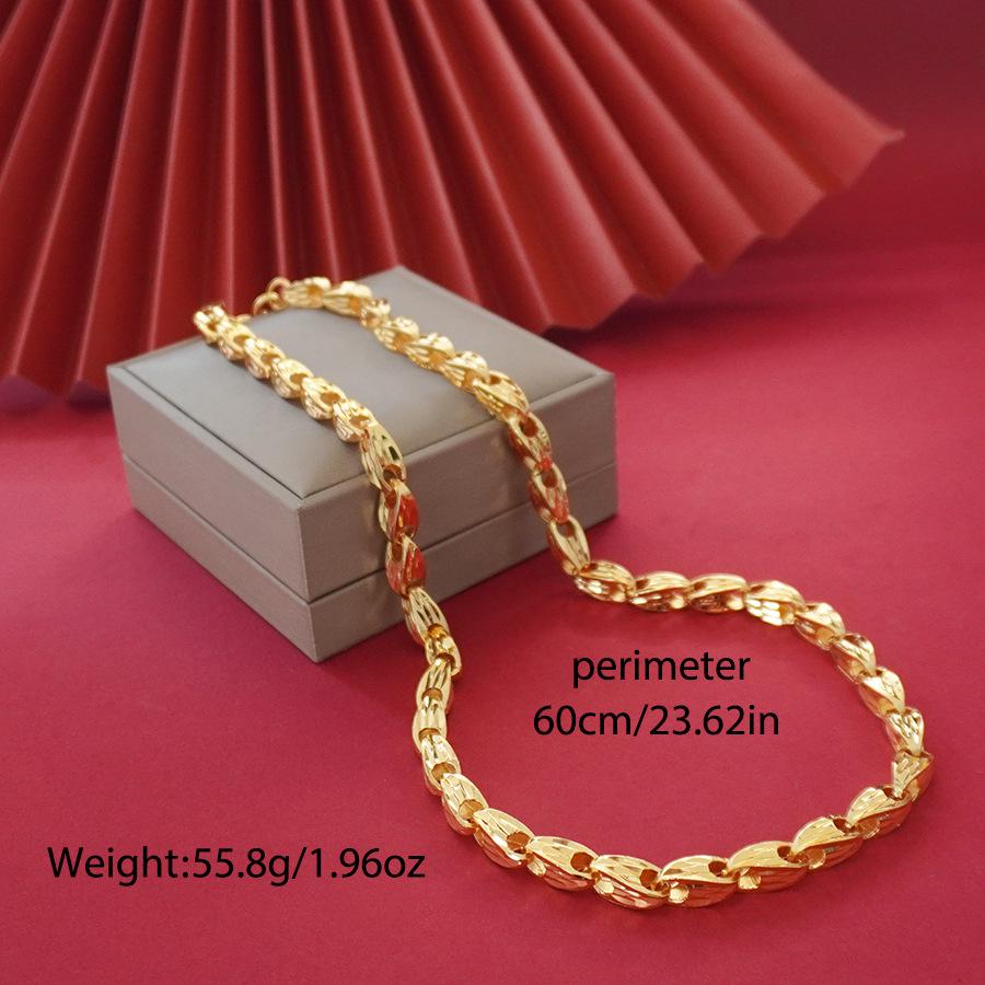 Элегантное мужское цилиндрическое колье длиной 60 см с головой дракона из песочного золота, дизайн высокого класса.