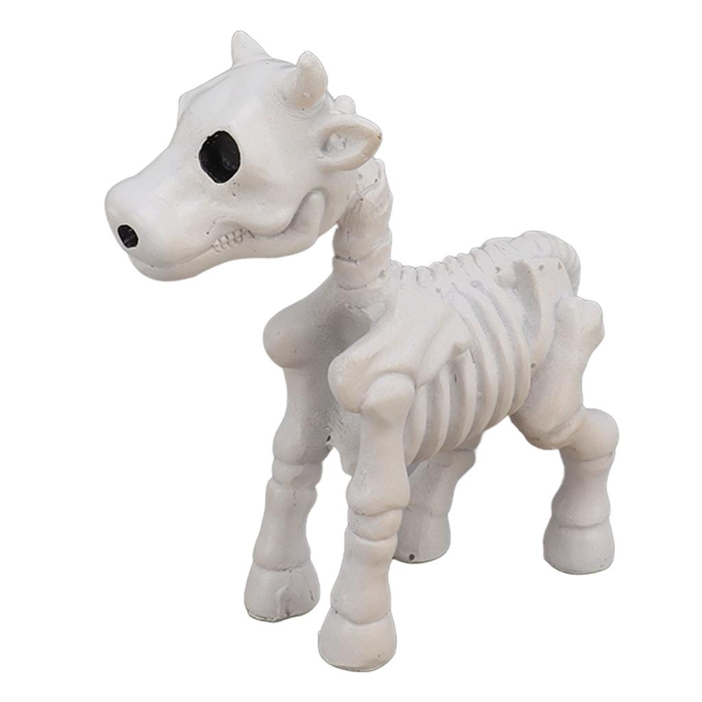 Halloween Cow Skeleton Decoration Innovative Fun Waterproof Resin Cow Skeleton Statue for Outdoor
