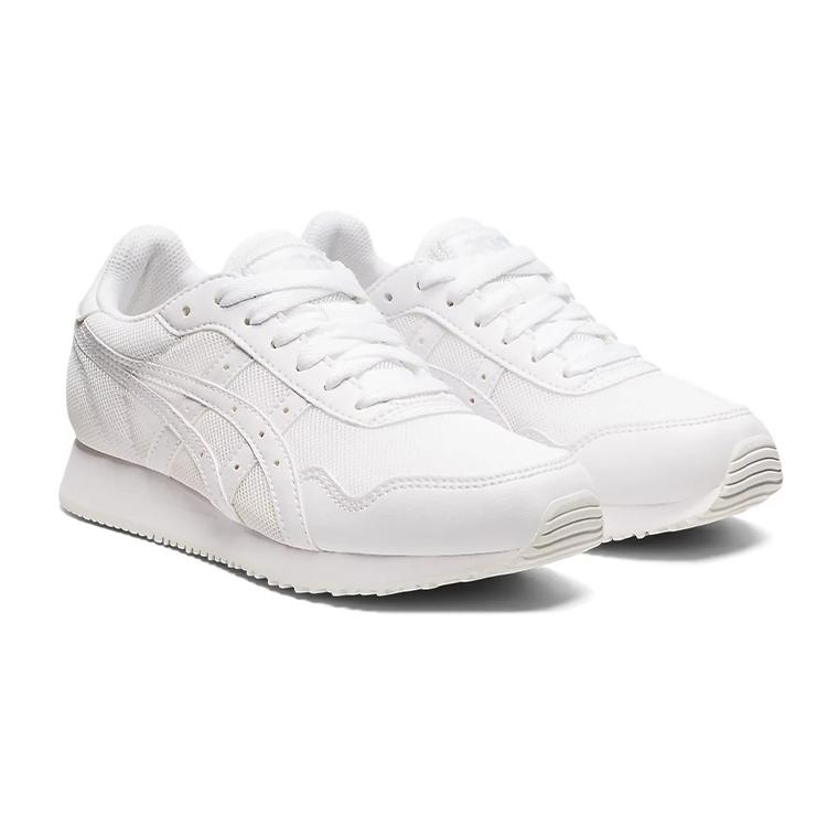 Asics Кроссовки Tiger Runner для теста на физическую подготовку и экзамена, амортизирующие, износостойкие, низкие, для бега, белые, для подростков 1204A015-103
