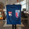 Olympique Lyonnais Football Team,pattern Flannel Blanket, High quality Comfortable for All Seasons, Home Decor, Warmth and Comfort, Perfect for Gifts.