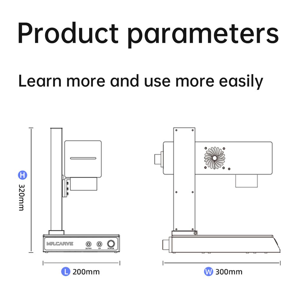 Маркировочная машина MR.CARVE M4 Pro, лазерный гравер, инфракрасный лазерный модуль и 5 Вт синий лазерный модуль
