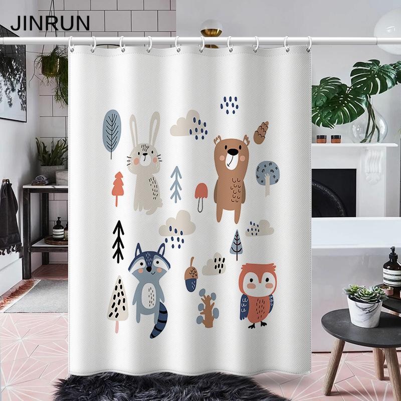 Bathroom Thickened Waterproof Curtain Mildew Proof Shower Curtain Shower Partition Curtain Shower Curtain Bathroom Curtain Free Perforation