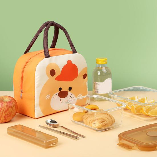 Portable Fridge Thermal Bag Lunch Box Container with Handle Zipper Closure Waterproof Lunch Box Tote Cooler Bag Pouch