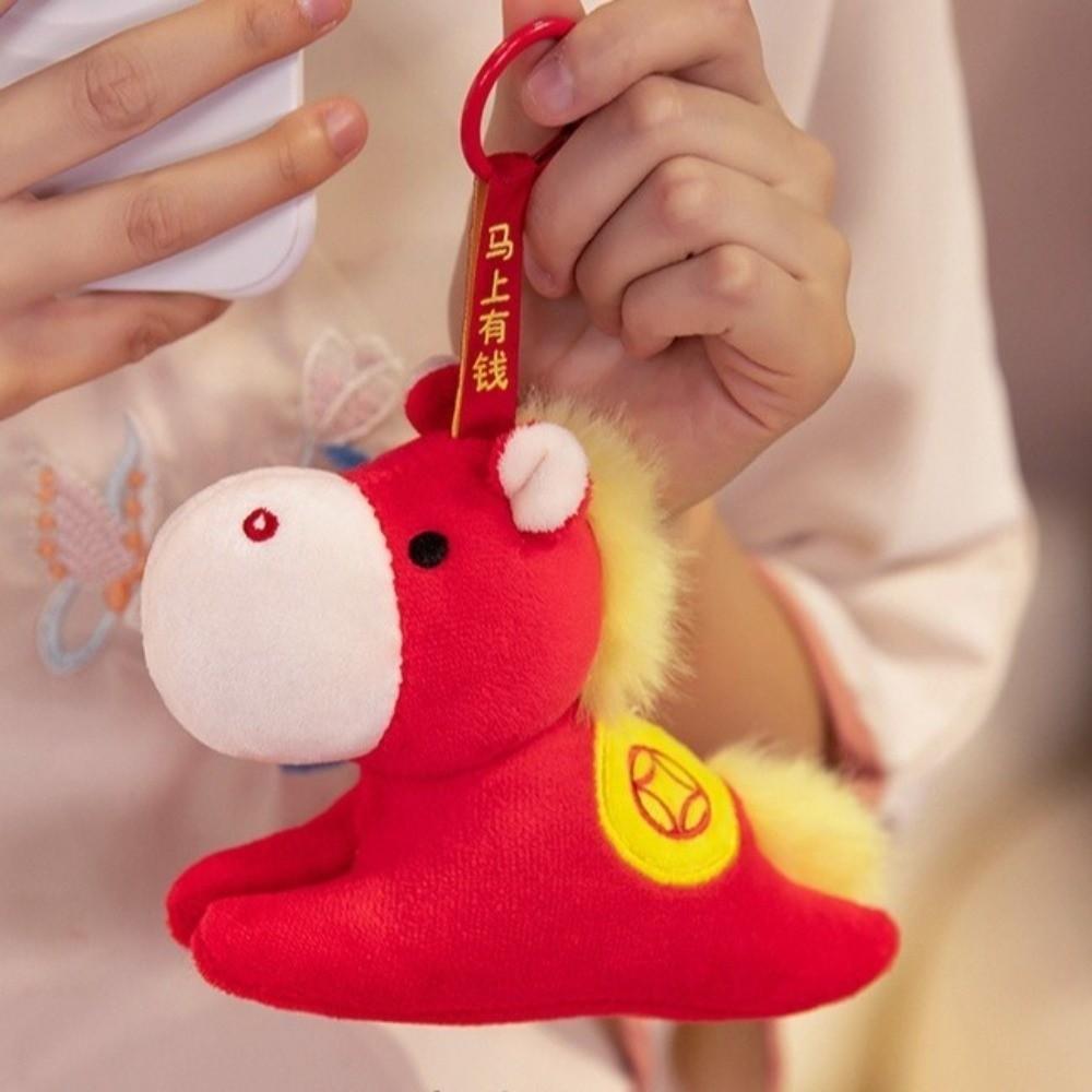 Hanging Pony Pendant Mascot Plush Horse Doll Pendant Plush Horse Keychain Year of The Horse