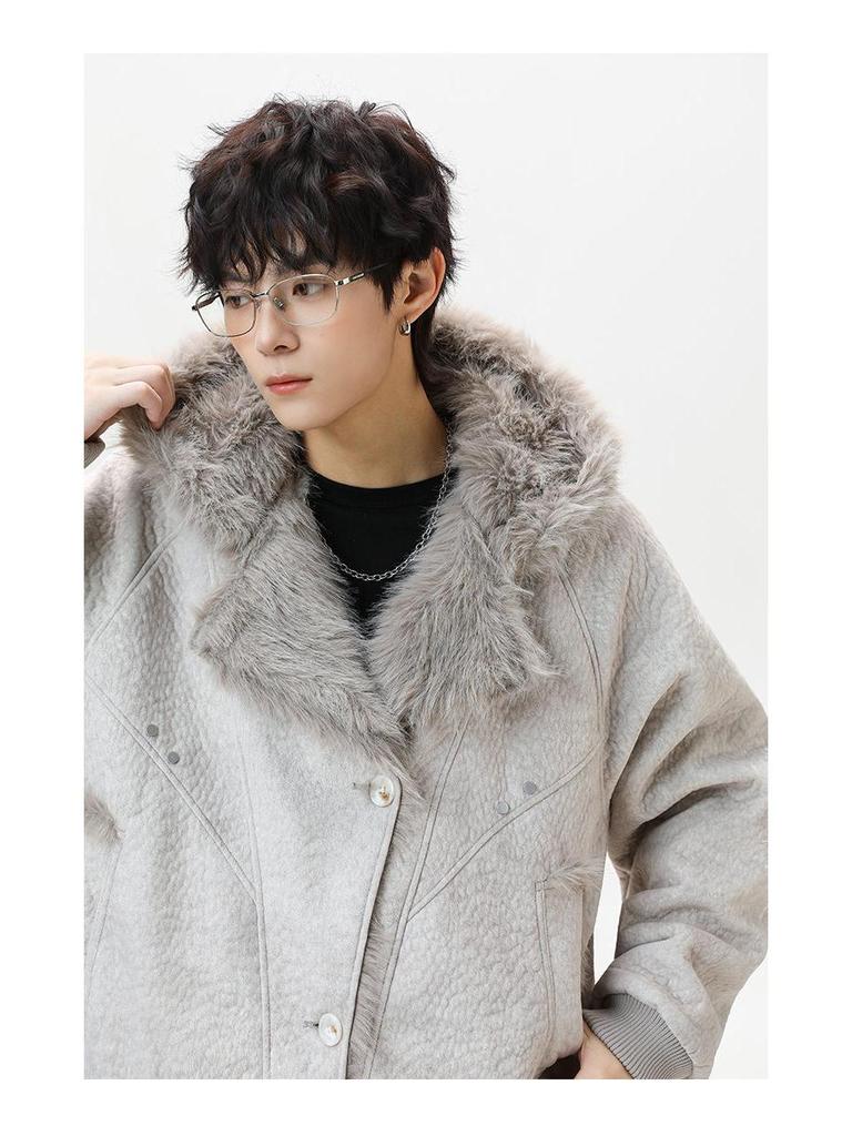 Мужская модная зимняя куртка из ПУ-кожи и хлопка с изображением горного орла - Толстая, теплая верхняя одежда для пар