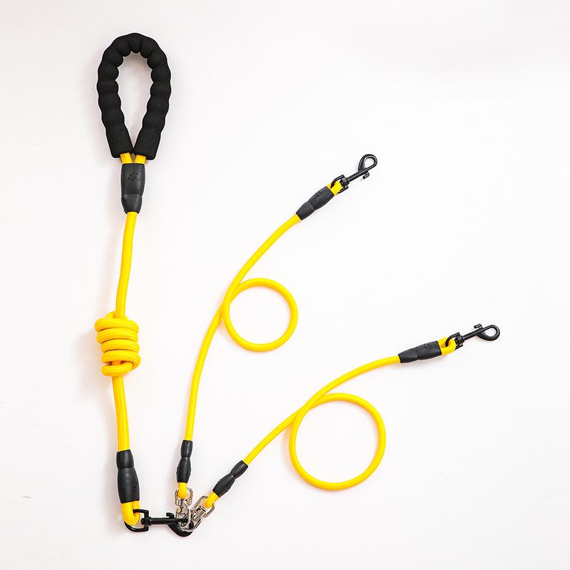 «Светоотражающий радужный поводок для двух собак — моноволоконный поводок для домашних животных»