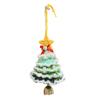 Knitted Christmas Tree Ornament Multi-Layered Mini Crochet Christmas Tree Hanging Decoration with Bell And Star Top Colorful Small Xmas Tree