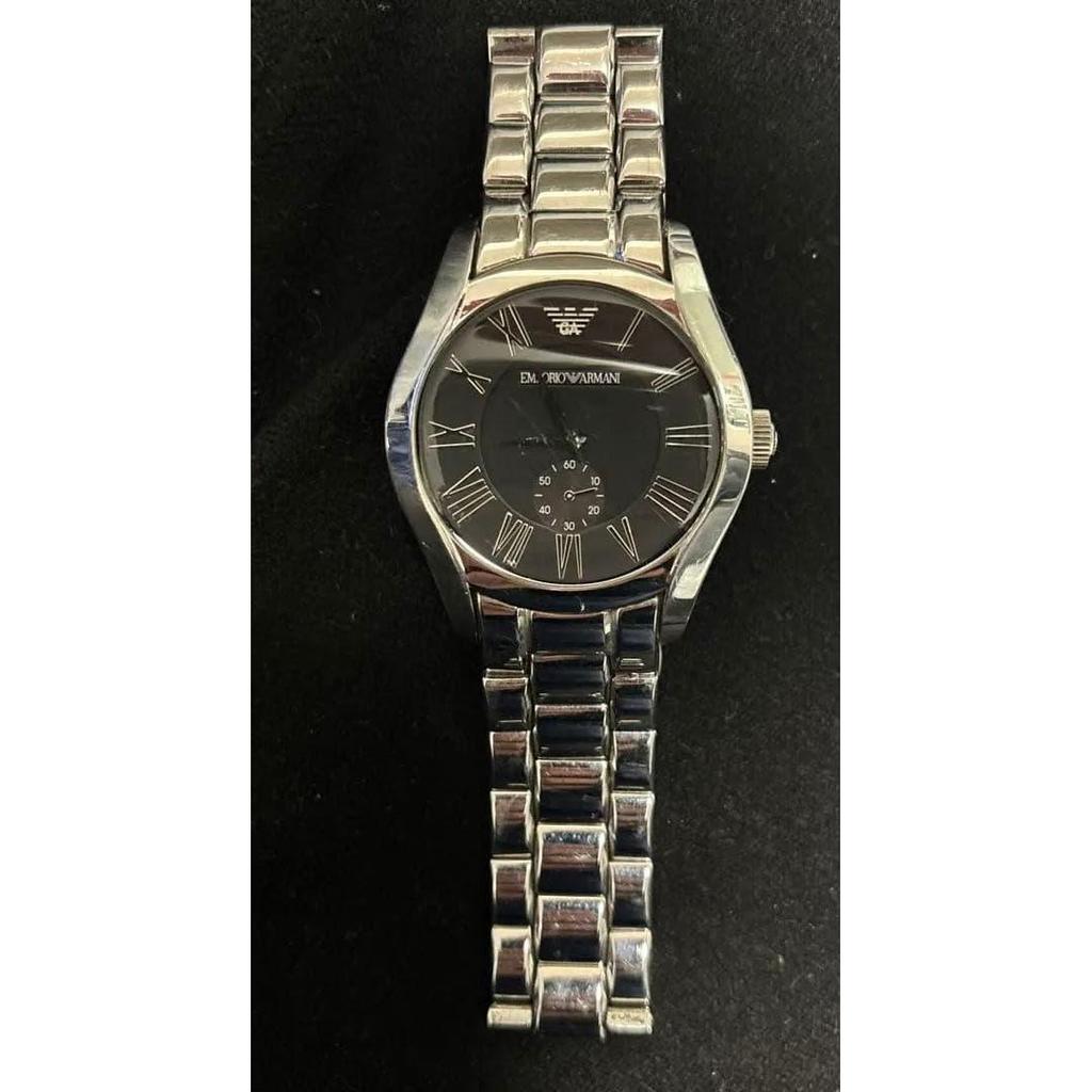 Подержанные часы EMPORIO ARMANI черные x серебристые Valente