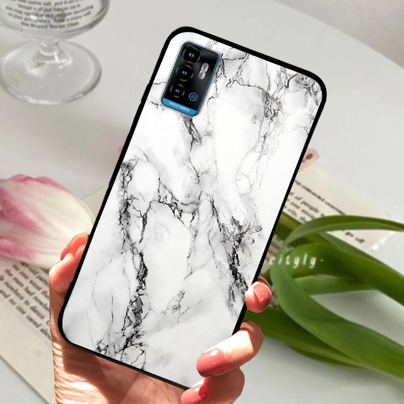 Case For ZTE A71 Coque A 71 Marble TPU Soft Silicone Funda Phone Case For ZTE Blade A71 a71 Shockproof Animals Cover Capa Bumper
