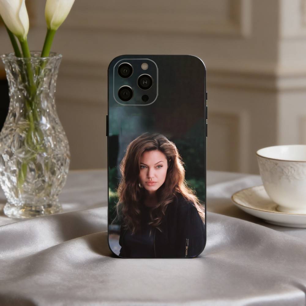 Смелый A-Анджелина Джоли Актриса Чехол для телефона Для iPhone 17pro, 16,15,14,13,12,11 X XR Plus, Другие Мягкий Черный Чехол