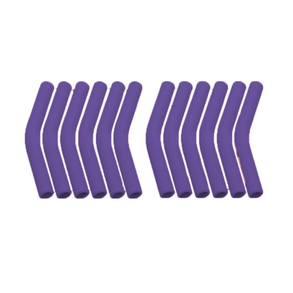 12pcs Silicone Metal Straws Tips Cover Curved Straw Cover Cup Accessories Straw Topper Party