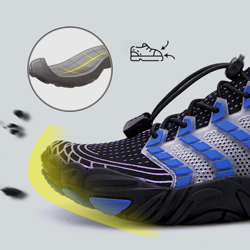 Мужчины Женщины Босиком Аква-обувь Пять пальцев Обувь для водных видов спорта Дренаж Туризм Прогулочные кроссовки Восходящее течение Дайвинг Серфинг Сандалии для плавания Для фитнеса Тренажерный зал Велоспорт