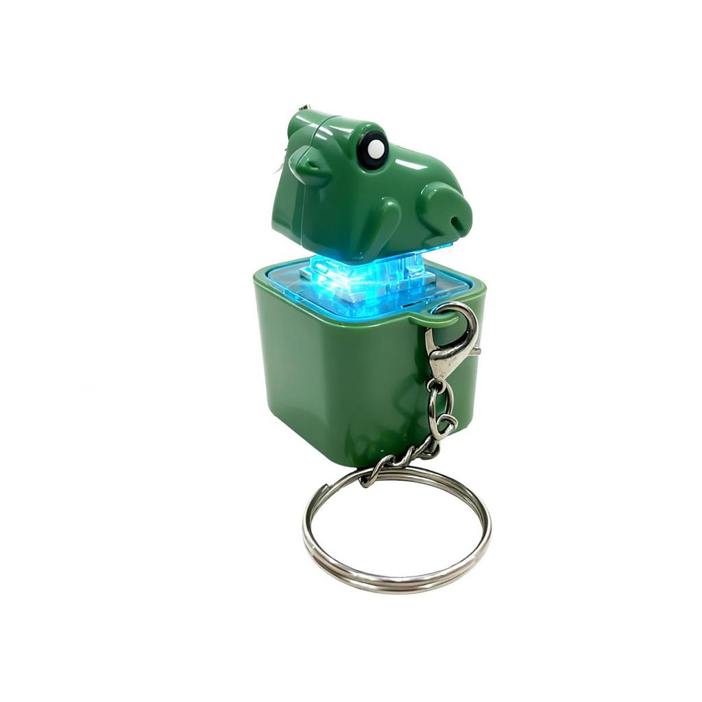 Croaking Frog Fidget Toy Keychain Rechargeable Frog Keychain with Sound & LED Lights, Funny Frog Keyboard Clicker Stress Relief