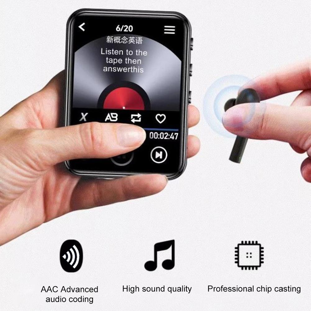 MP3 MP4 Плеер Без Потерь Музыки Полностью Сенсорный Экран Совместимый с Bluetooth HiFi MP4 Walkman с Динамиком FM Радио Диктофон Электронная Книга