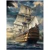 Полный 5D Diy Алмазная картина Морская лодка Вышивка Крестом Домашний декор Ручной подарок Подарок