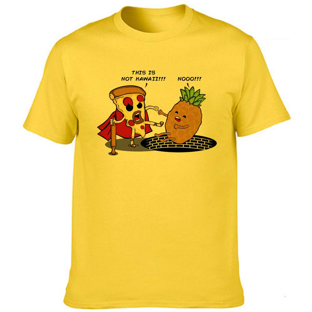 Men Clothes Pineapple Pizza Fruit Printed Funny Aesthetic Shirt Leisure Short Sleeve O Neck T