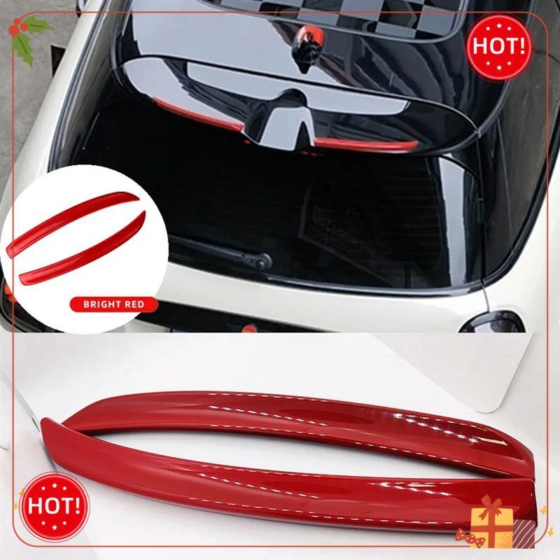 Durable-For MINI F55 F56 Red Car Rear Trunk Roof Spoilers Primer Auto Tail Wing Decoration Exterior Modification Protective Part
