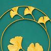 11.02in Leaf Wall Ornament Gold Round Leaf Decoration Elegant Wall Hanging Decor  For Home