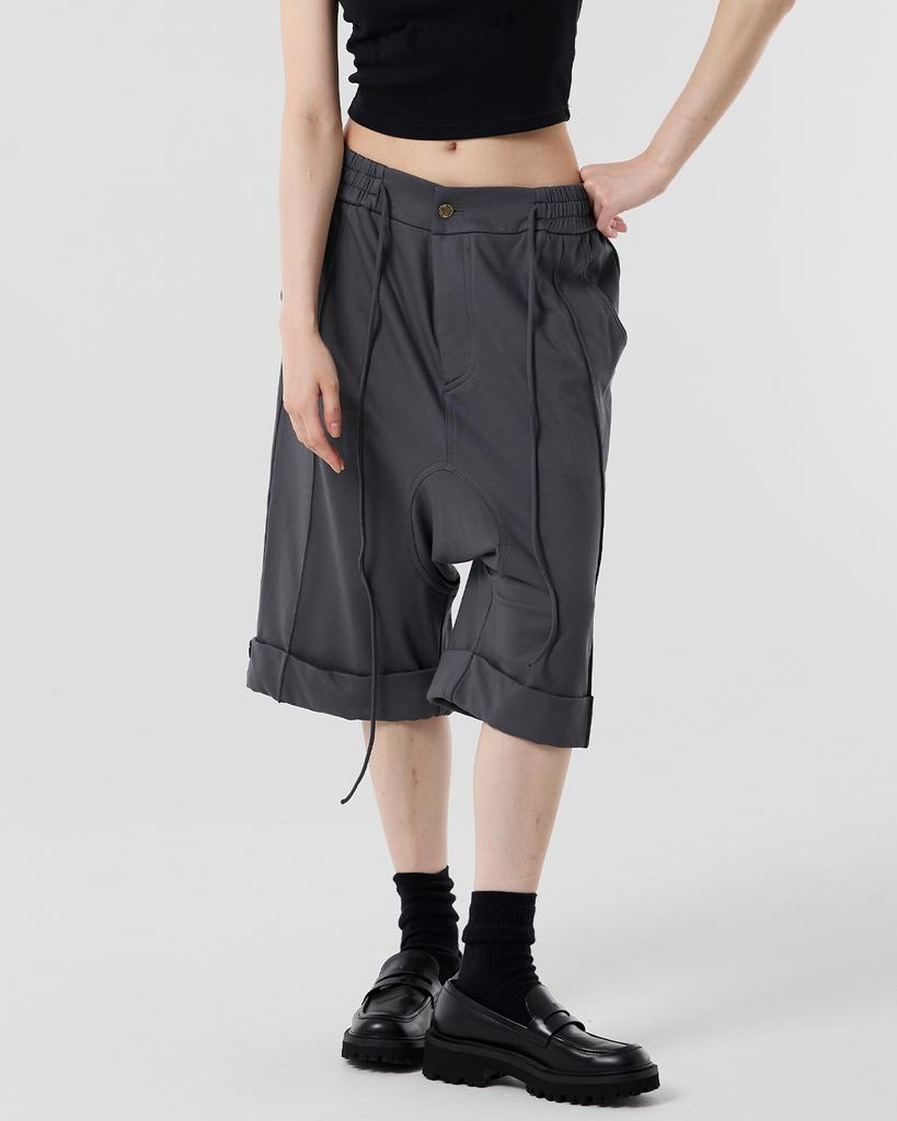 Y So Cereals Short Baggie Trousers - Dark Gray
