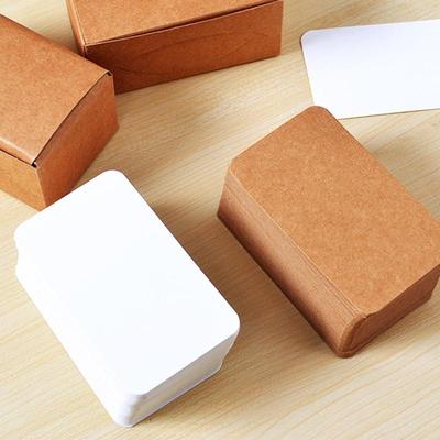 100 шт., пустая карточка из крафт-бумаги, визитная карточка, подарочная карта «сделай сам», на Новый год, день рождения, 89x52 см