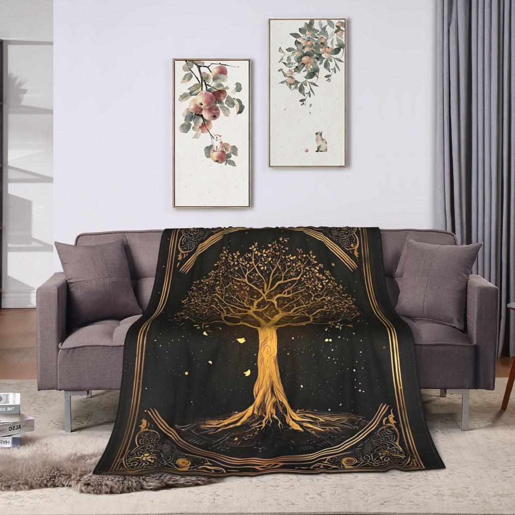 Оригинальное Дерево Л-Лорды Колец Фланелевое Одеяло Мягкие Прочные Покрывала для Спальни Тренд Покрывало Покрывало на Диван