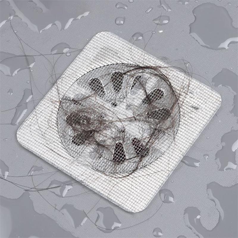 Disposable Shower Drain Hair Catcher Mesh Shower Drain Covers Floor Sink Strainer Filter Hair Stopper For Bathroom Kitchen
