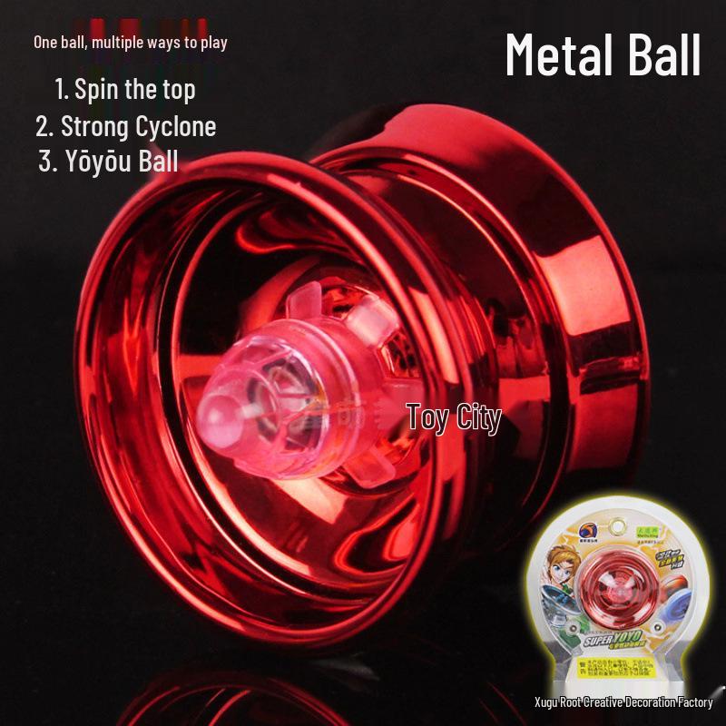 Чудо-девочка Светящийся металлический йо-йо с автоматической втяжкой для детей