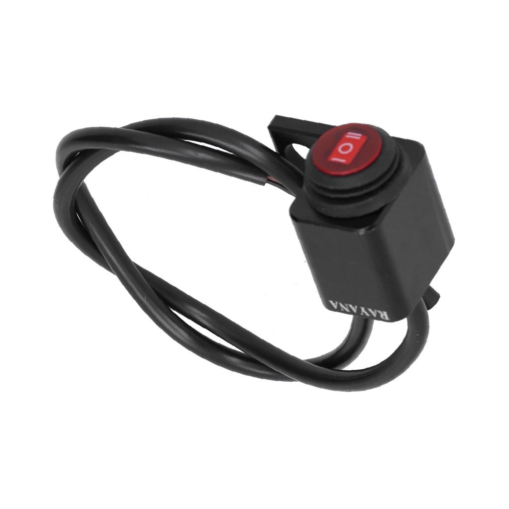 Waterproof Handlebar Switch Headlight Fog Lamp ONOFFON Button for Motorcycle ATV with 0.4in Mounting Hole(Right Side )