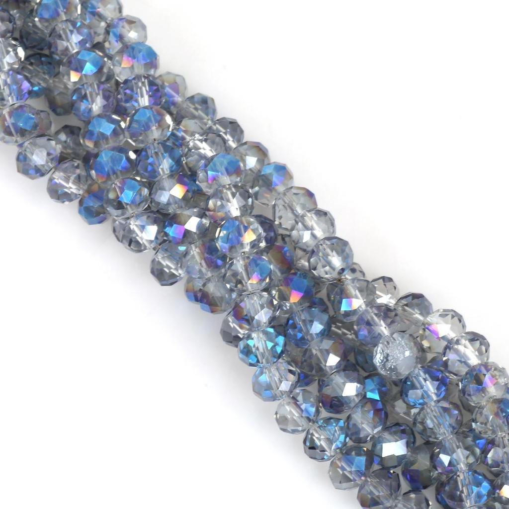 30-200Pcs Rondelle Austria Faceted Crystal Glass Beads Loose Spacer Beads for Jewelry Making