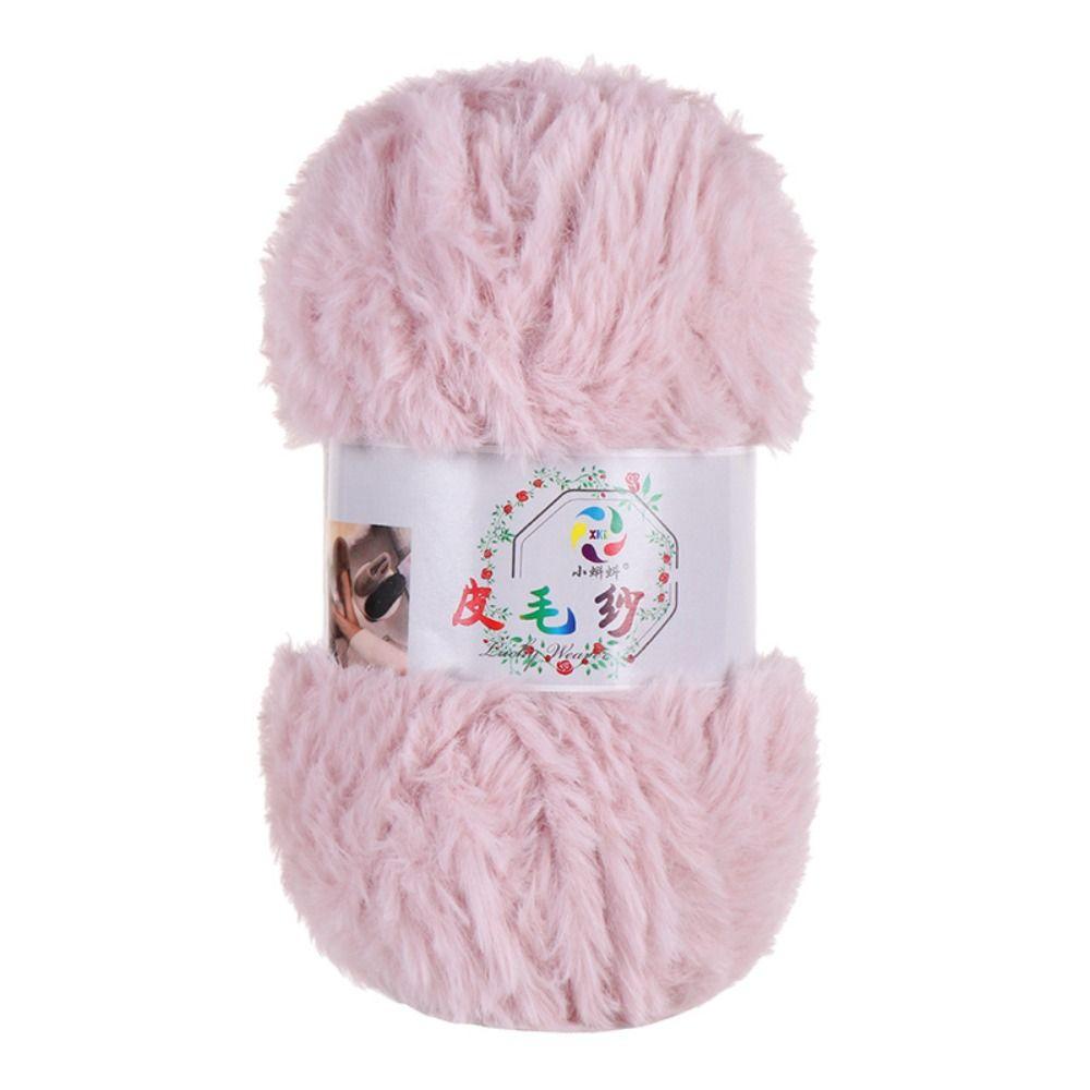 Пушистая пряжа из искусственного меха норки Мягкая плюшевая пряжа Нить из имитации норки Зимняя пряжа