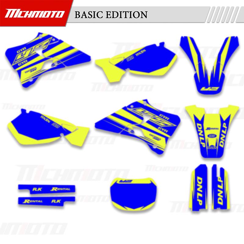 MCHMFG For YAMAHA YZ125 YZ250 YZ 125 YZ 250 1996 1997 1998 1999 2000 2001 Motorcycle Graphics Background Decals Stickers