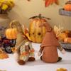 Stylish Thanksgiving Theme Standing Doll Unique Fall Season Bendable Hat Gnome Figure Table Ornament for Thanksgiving