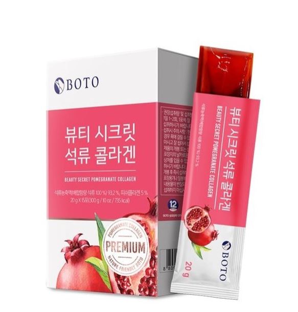 BOTO Beauty Secret Гранатовое коллагеновое желе 20 г X 15 стиков / Vita C Gummy Pack 90 г (30 шт.)