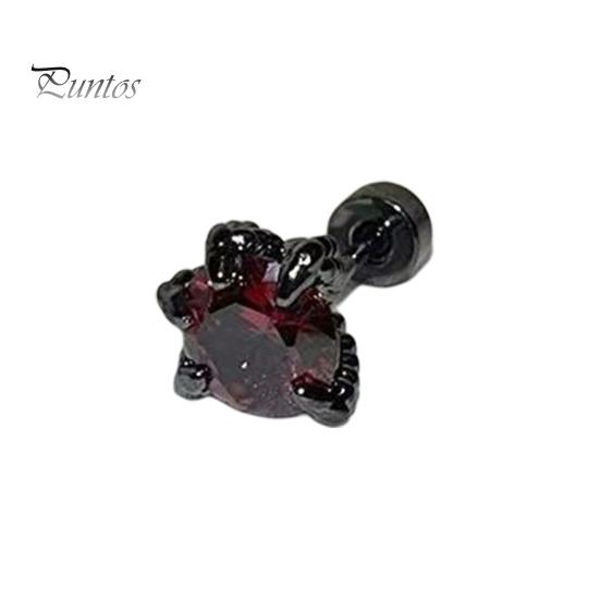 1 шт. серьги-гвоздики в форме драконьего когтя с кубическим цирконием, серьги-гвоздики из гальванического сплава, украшения для мочки уха для свиданий, повседневной носки, банкета, танцев