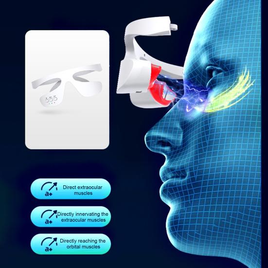 Очки для светотерапии красным светом Массажер для области под глазами Портативное устройство для ухода за глазами Светодиодный корректор для глаз для удаления морщин и подтяжки кожи