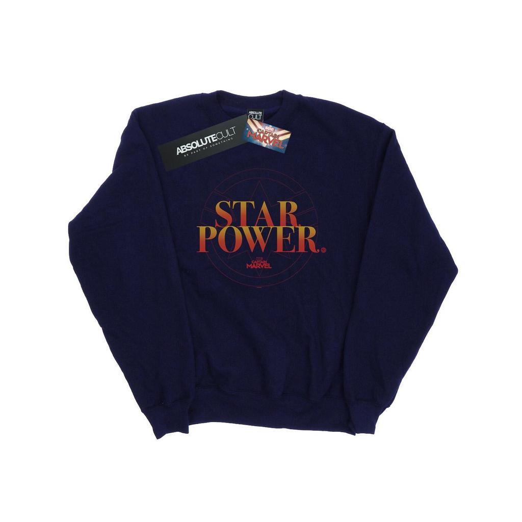 Marvel Mens Captain Marvel Star Power Sweatshirt