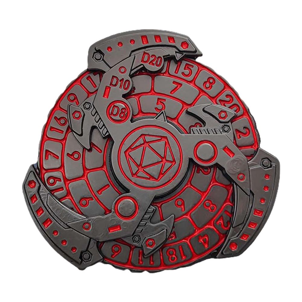 7-в-1 Игральные кости DND с гироскопом и металлическим наконечником Металлическая рулетка DND Спиннер для игровых костей Fidget Dice Spinner для TRPG MTG Dungeons and Dragons