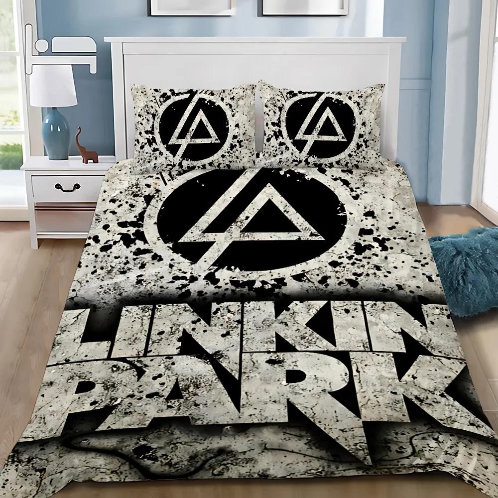 Duvet Cover Pillowcase Bedding Set Rock band Linkin P-Park Adult Boy Girl Bedroom Decoration Children Single Double Large Size