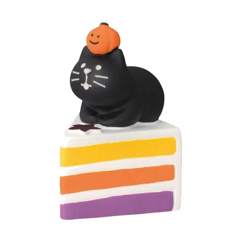 2025 Halloween Pumpkin Japanese Cat Miniature Scene Props Creative Children's Dolls Gift ZAKKA Resin Small Decoration Figurines
