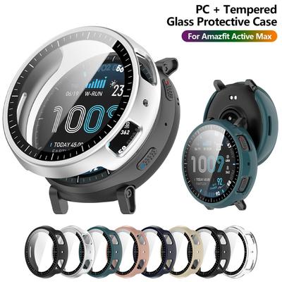 Защитный чехол из закаленного стекла для часов Amazfit Active Max A2557, полноэкранный протектор, жесткий кейс