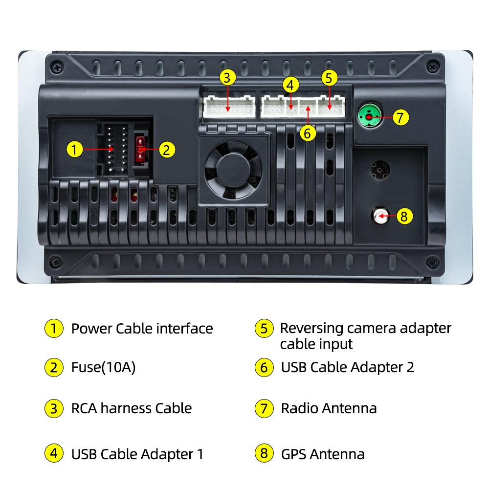 Автомагнитола 2 Din CarRadio 7 дюймов Carplay для Toyota Android Auto Mirror Link BT GPS WIFI Мультимедийный плеер Автомобильная стереосистема