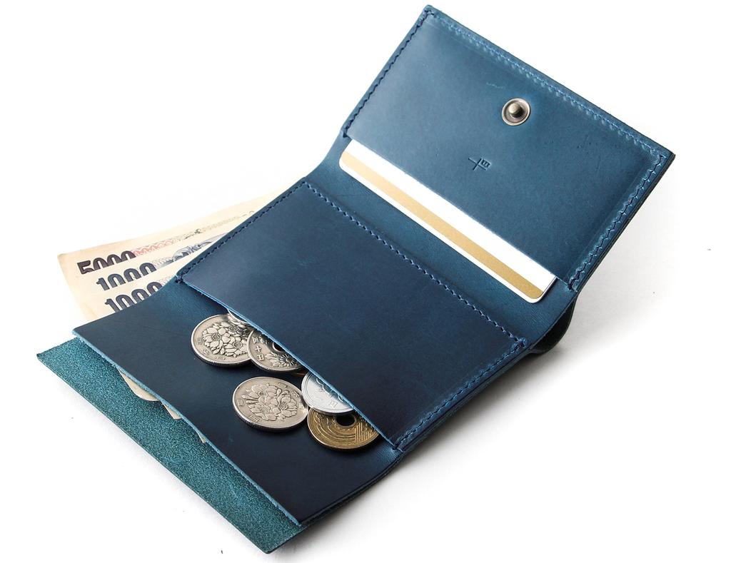 Кошелек Мини Кошелек Натуральная Кожа Straccio Компактный Кошелек Trifold Кошелек Liscio Buttero Синий [MPIU]